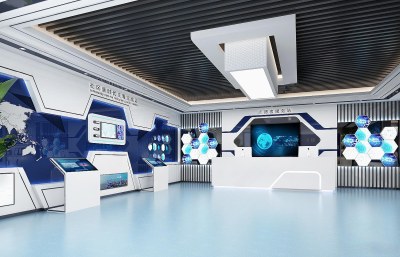 现代科技展厅3D模型下载